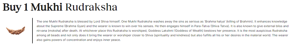 1 Mukhi Rudraksha